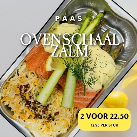 Weekaanbieding Paas ovenschaal met zalm & asperges