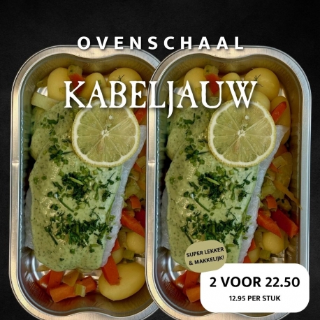 Weekaanbieding ovenschaal kabeljauwfilet